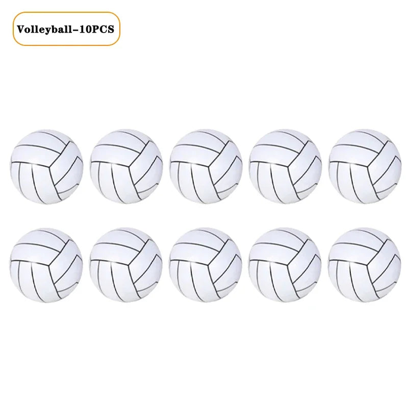 Inflatable Sports Balls Set – Beach, Pool & Party Toys for Kids Inflatable Sports Balls Babs Volleyball-10PCS As shown