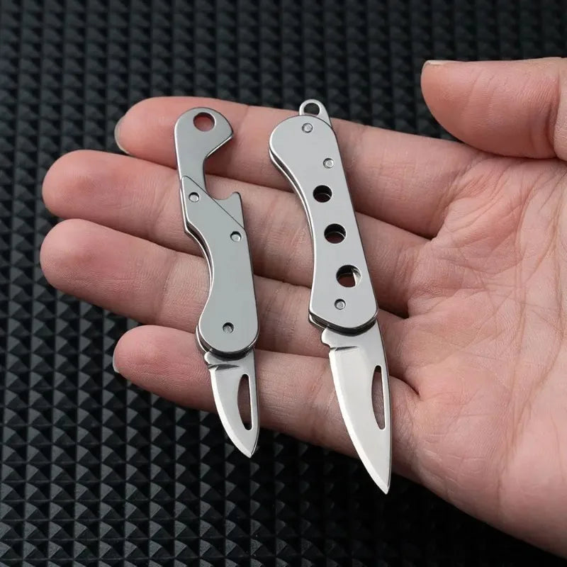 Stainless Steel Folding Pocket Knife – Keychain EDC Tool Folding Pocket Knife Babs