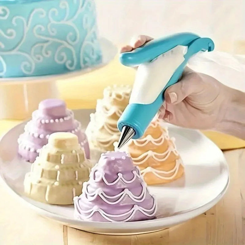 Cake Decorating Tool Set – Piping Bag, Icing Pen & Cream Gun Cake Decorating Kit Babs