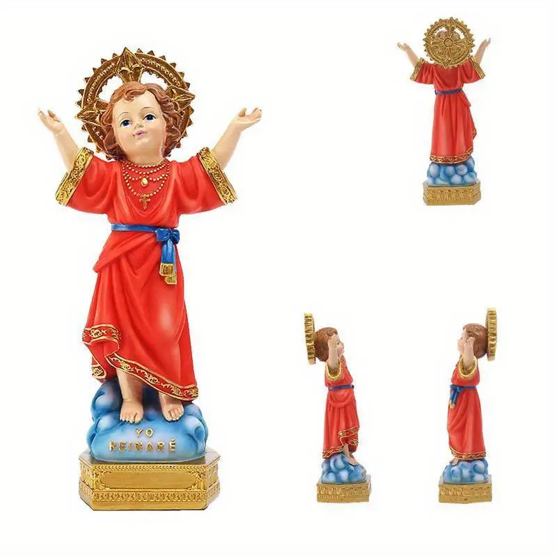 Divino Niño Baby Jesus Resin Statue | Catholic Figurine 20cm Religious Figurine Babs