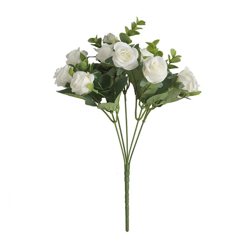 Silk Rose Artificial Bouquet – Wedding & Home Décor Gift Artificial Flower Bouquet Babs color 5 1 picee