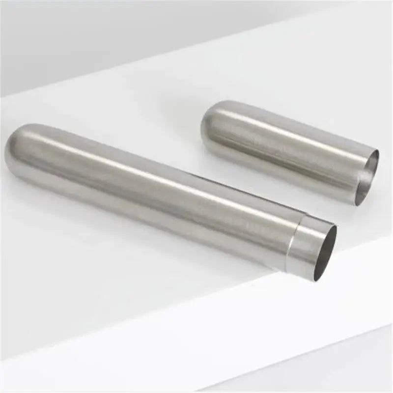 Stainless Steel Portable Single Cigar Tube | Travel Cigar Case Cigar Travel Case Babs