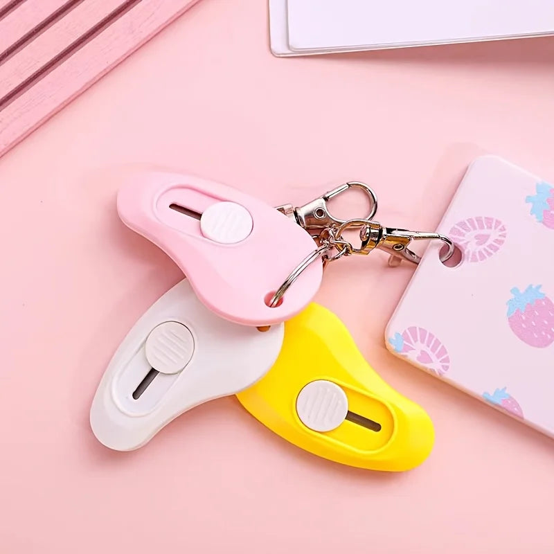 2pcs Mini Retractable Box Cutter Keychain Utility Knife Set Utility Knife Set Babs