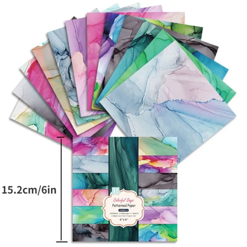 24 Sheets Christmas Craft Paper Pad – Scrapbooking & Origami Craft Paper Pad Babs