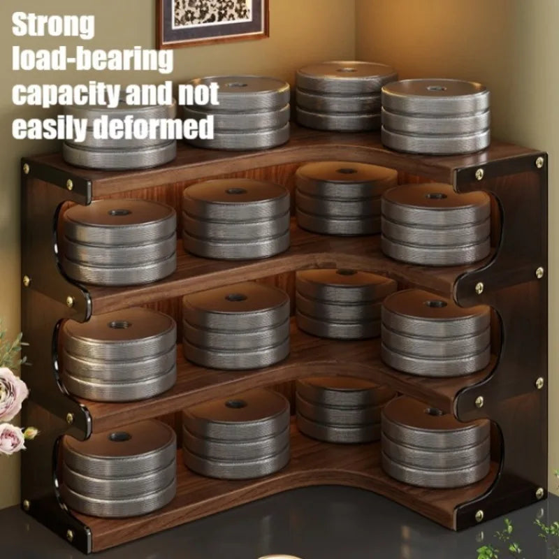 Wooden & Acrylic Desktop Cup Holder – Drinkware Organizer Cup Holder Rack Babs
