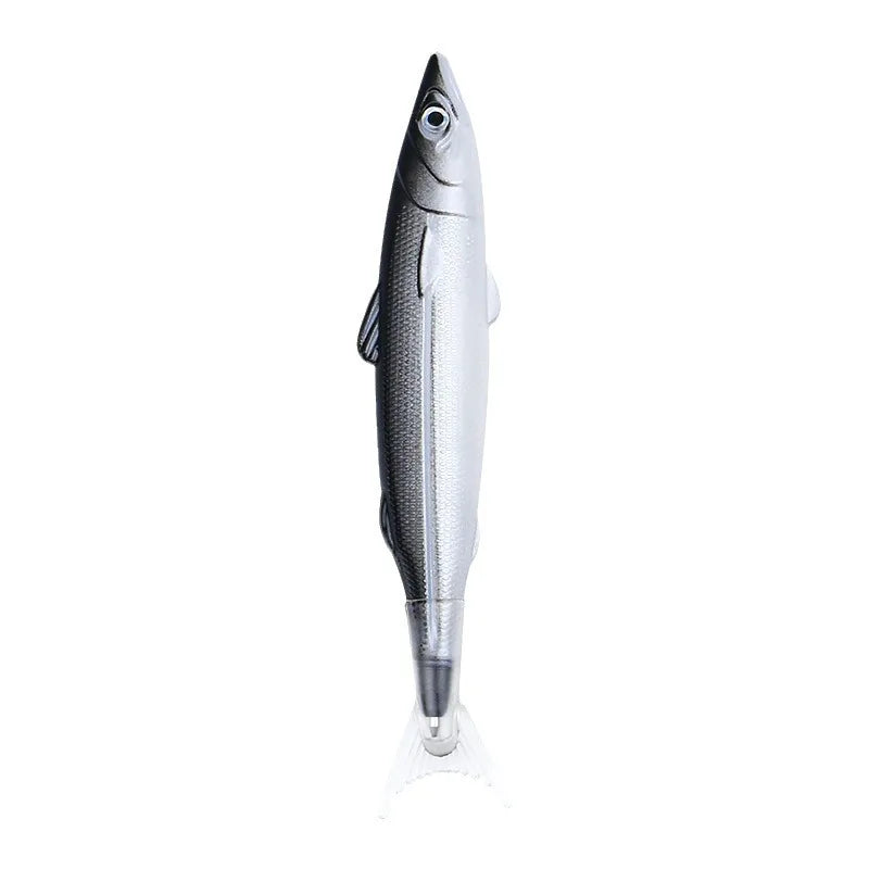 Fish-Shaped Ballpoint Pen | Novelty Ocean Gift & Stationery Novelty Ballpoint Pen Babs black Multi