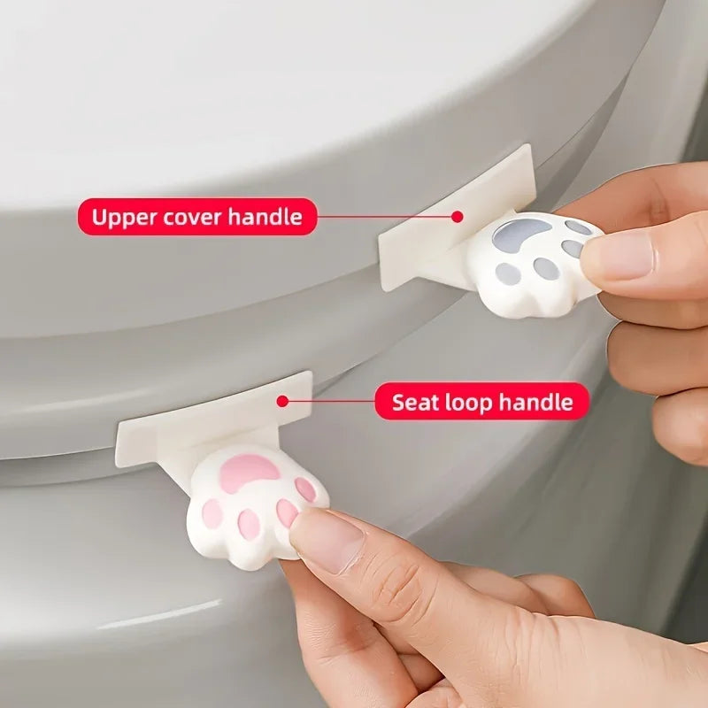 Cat Paw Toilet Seat Lifter – Hygienic Hands-Free Set of 2 Toilet Seat Lifter Babs