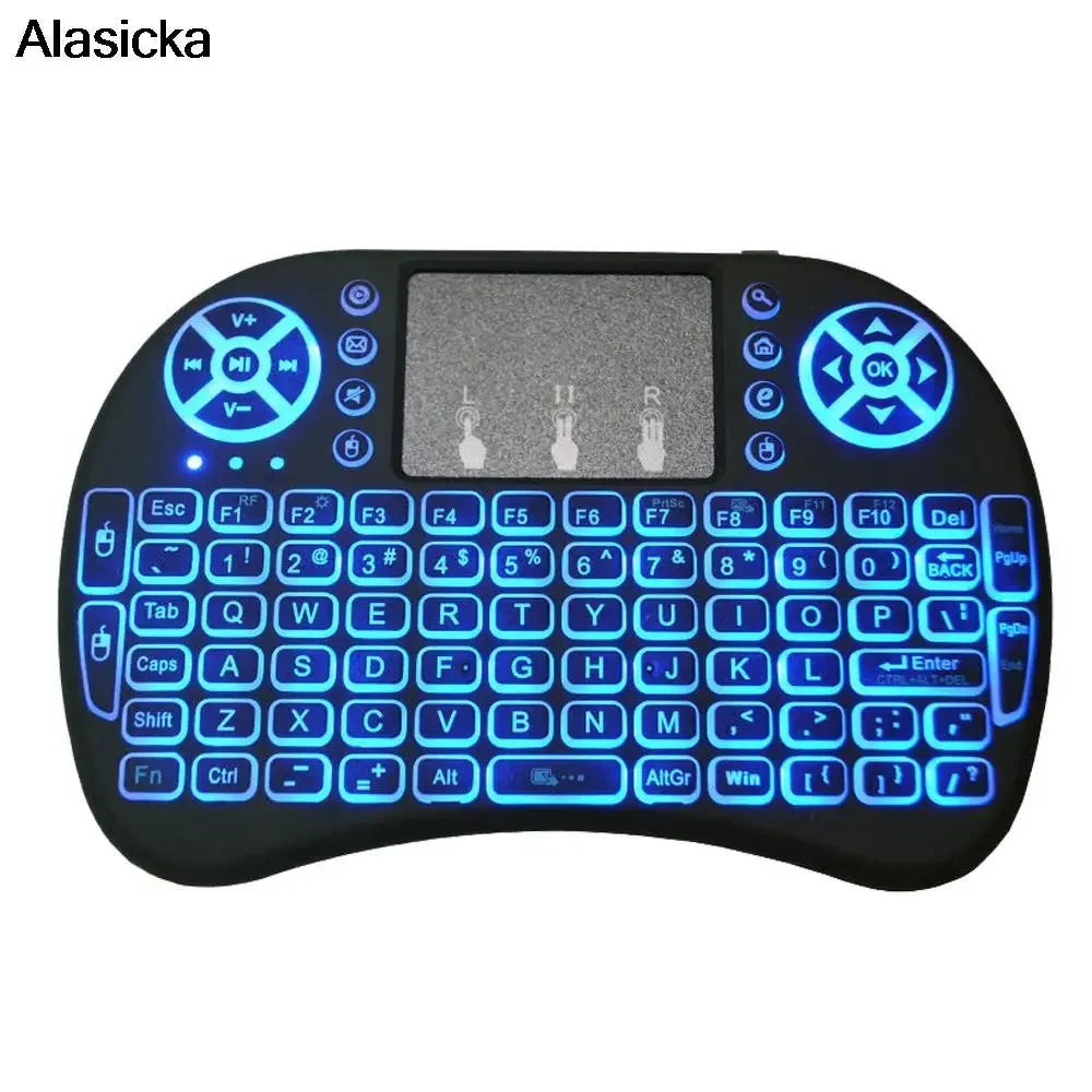 I8 Mini 2.4G Wireless Keyboard with Touchpad & RGB Backlight Wireless Mini Keyboard Babs