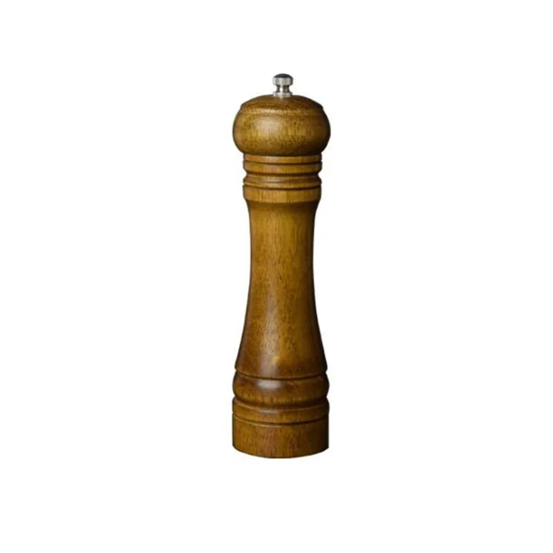 Solid Wood Salt & Pepper Mill | Adjustable Ceramic Grinder Pepper & Salt Mill Babs 8 inch