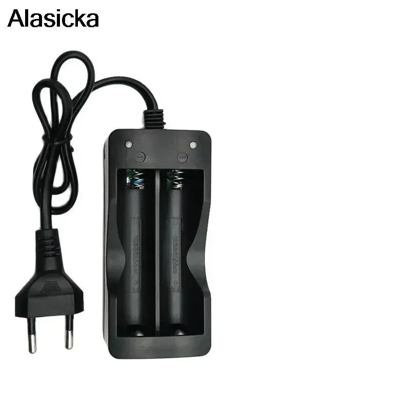 Alasicka 18650 Dual Slot Smart Li-ion Battery Charger + Cable Battery Charger Babs