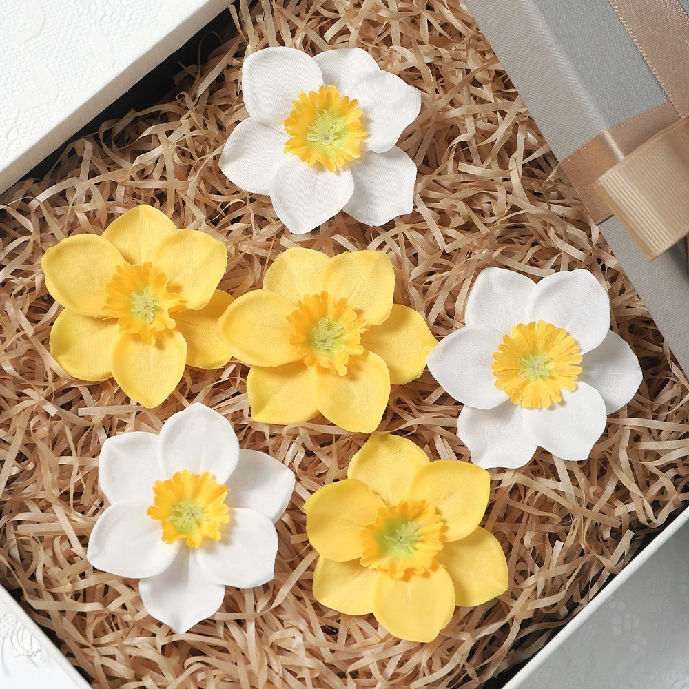 Narcissus Silk Artificial Flowers 10/20Pcs – Wedding & Home Decor Artificial Silk Flowers Babs