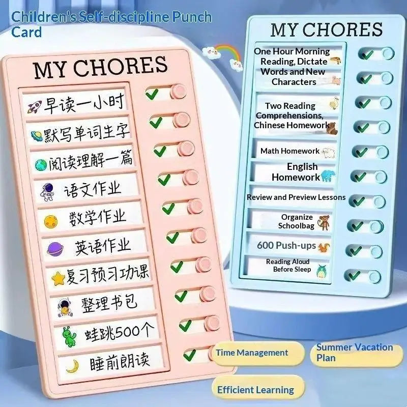 Sliding Chore Chart & To-Do Memo Sheets for Kids & Adults Chore Chart Planner Babs