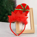 Blinking LED Christmas Headband – Light Up Elf Hair Band LED Party Headband Babs red - not light up