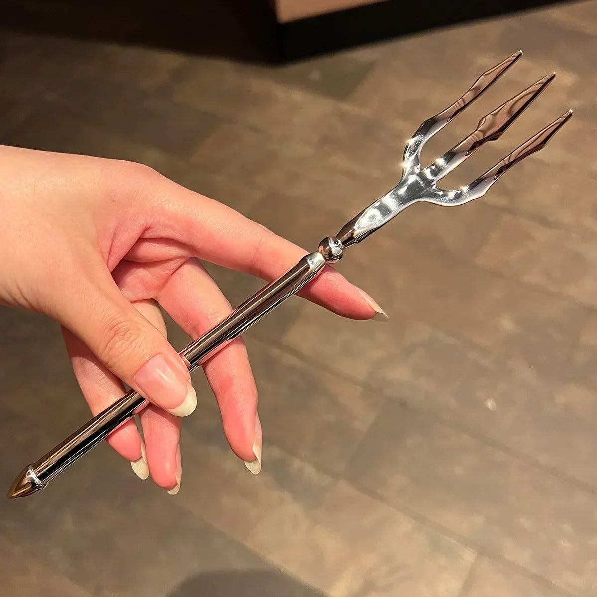 Sea God's Trident Stainless Steel Fork – Unique Gift Pick Novelty Flatware Fork Babs 1pc