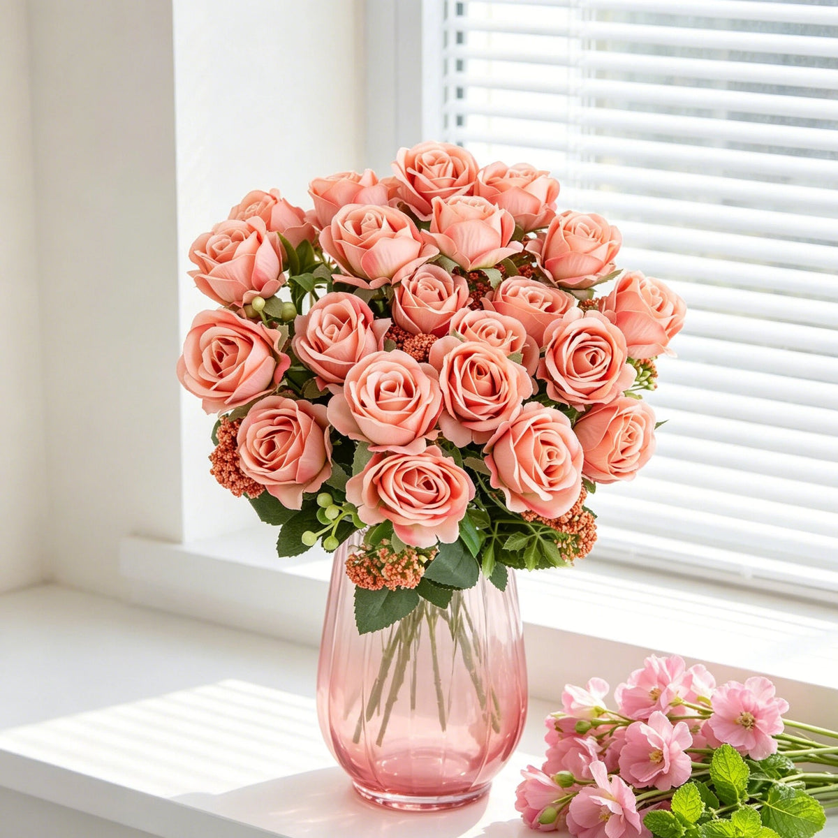 Artificial Silk Rose Flowers – Wedding & Home Décor Bouquet Artificial Silk Flowers Babs