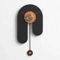 Large Pendulum Wood Wall Clock – Silent Quartz, Modern Décor Pendulum Wall Clock Babs Black 76X37.5CM