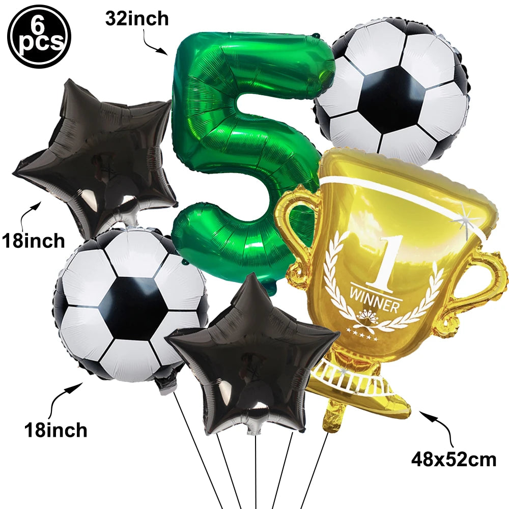 Soccer Party Balloon Kit – Football Birthday Decoration Set