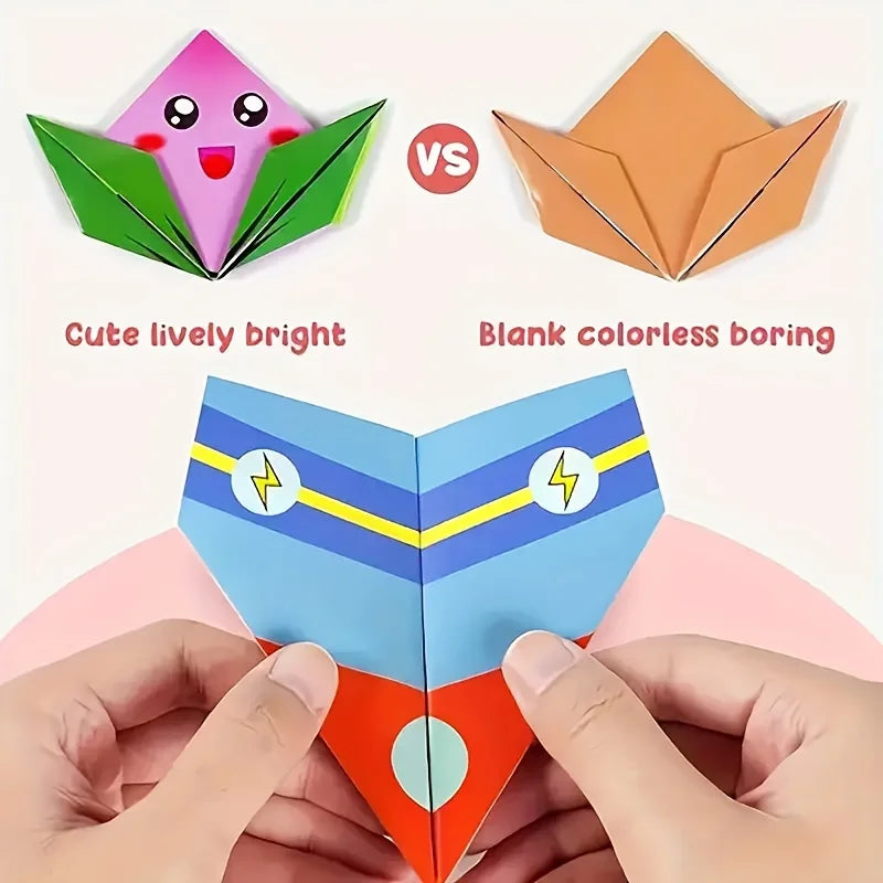 Kids' Colorful Double-Sided Origami Paper Set & Instructions Kids Origami Craft Set Babs