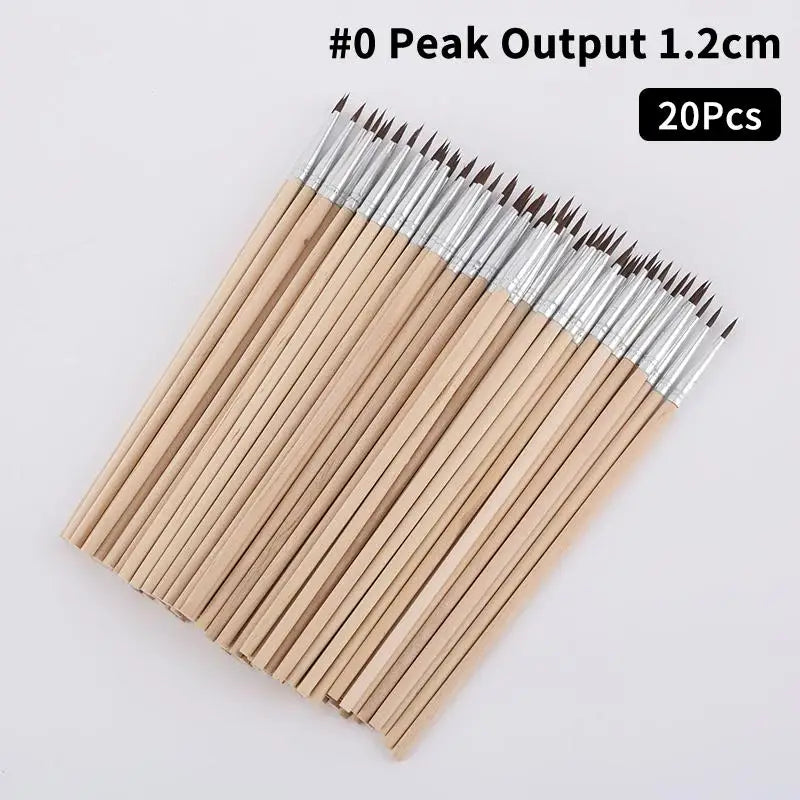 20Pcs Artist Paint Brush Set – Nylon Hook Line Pens for Art Artist Paint Brush Set Babs 2 wood