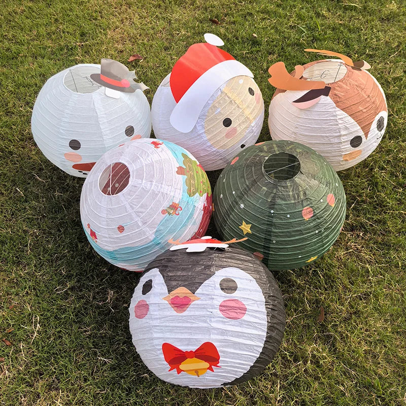 30cm Christmas Paper Lantern Ornament – Holiday Hanging Decor Christmas Lantern Ornament Babs