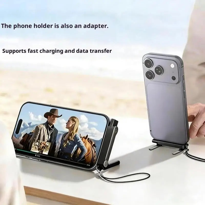 240W USB-C Fast Charging Cable with Foldable Bracket Stand USB-C Charging Cable Babs