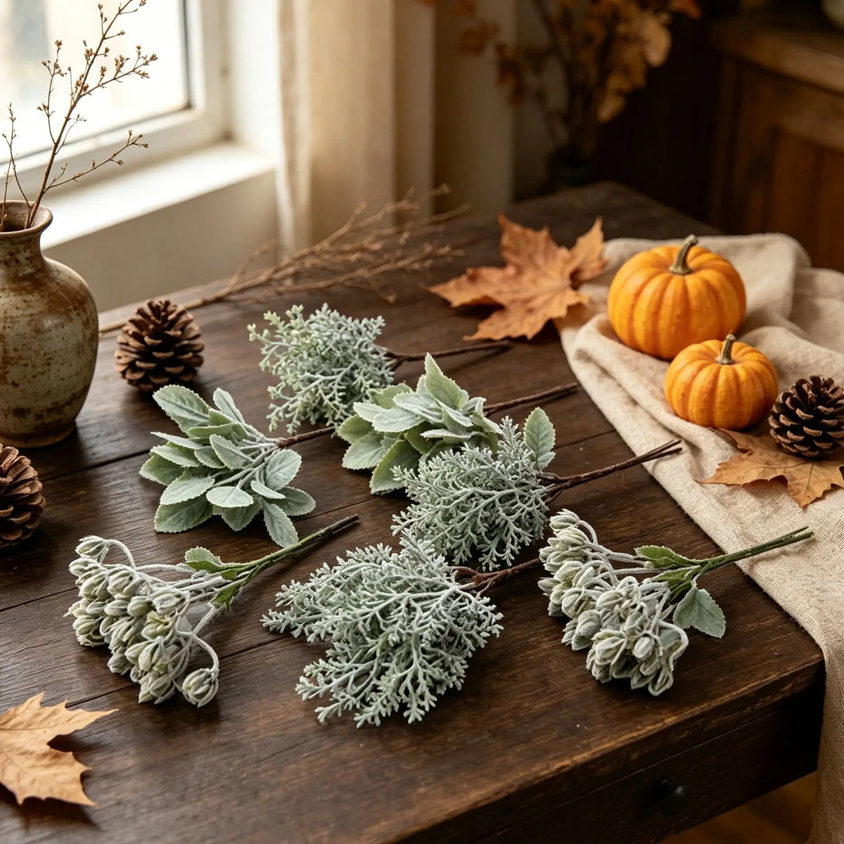 Artificial Autumn Flower Picks – Plastic Tree DIY Wreath Decor Artificial Flower Picks Babs