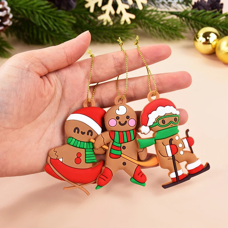 10pcs Sport Gingerbread Man Christmas Tree Ornaments 2024–2025 Christmas Tree Ornaments Babs