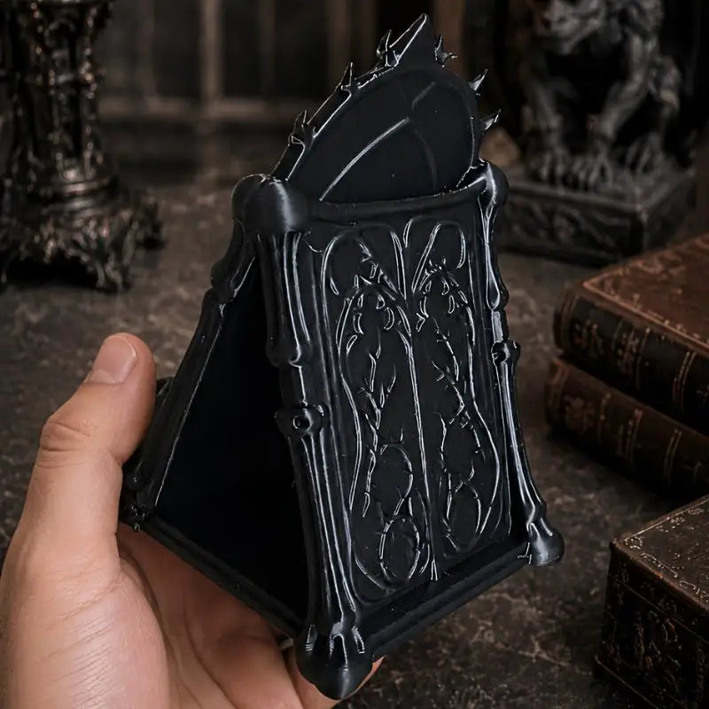 Gothic Skull Phone Stand – Dark Desktop Phone Holder Decorative Phone Stand Babs