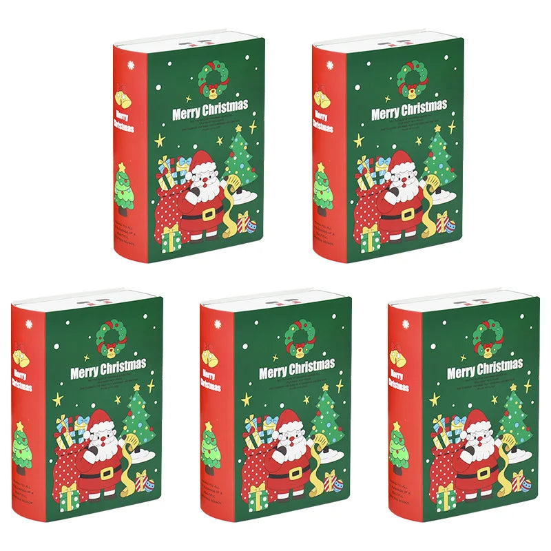 Book-Shaped Christmas Candy Gift Box – Santa Claus, 3/5 Pcs Christmas Gift Box Babs 5pcs 14x9.7x4cm