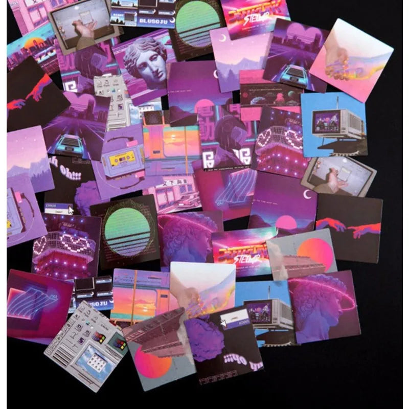 90Pcs Purple Aesthetic Stickers for Journals, Diaries & DIY Decorative Sticker Set Babs