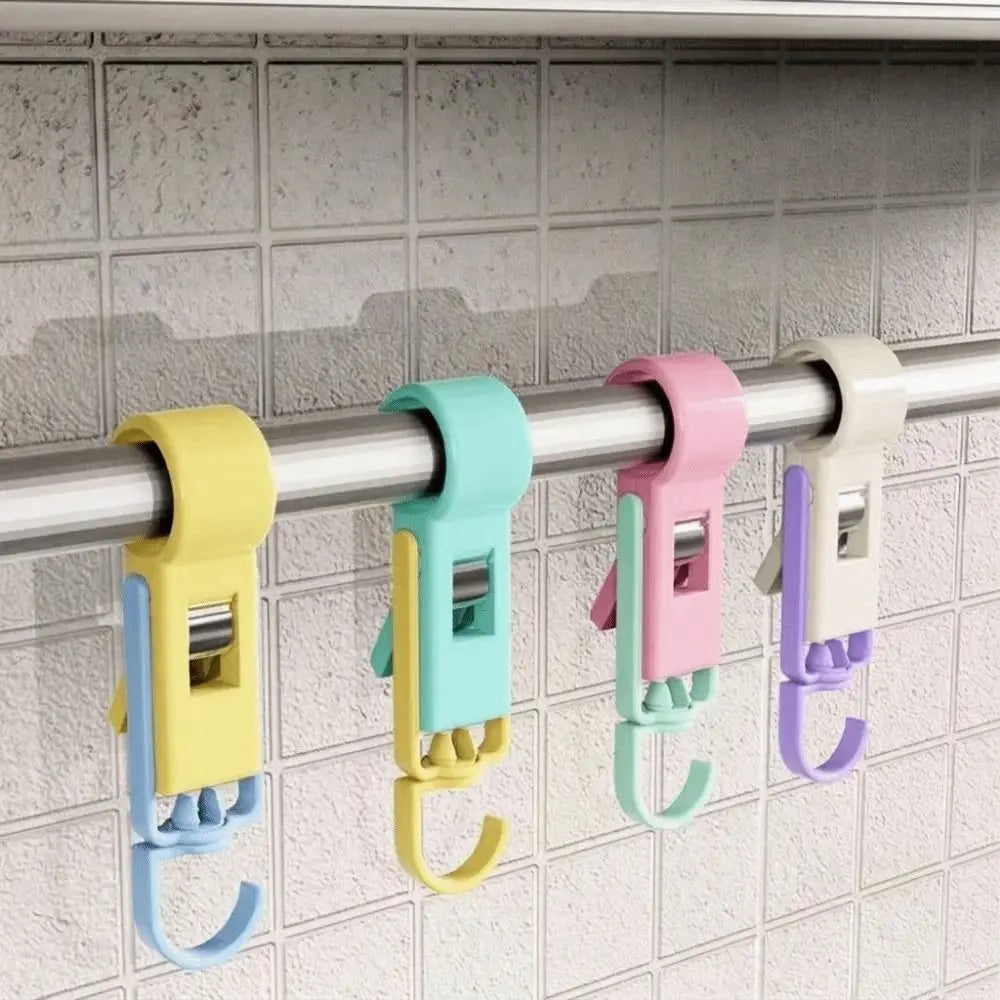 4-Pack Wall Mounted Tube Clamp Clip Hooks – Space Saver Wall Clip Hooks Babs