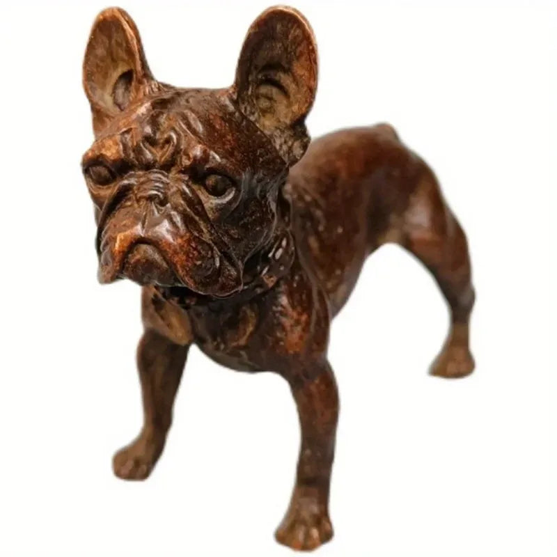 Handmade Metal Bulldog Figurine – Retro Desk Ornament Statue Decorative Figurine Babs
