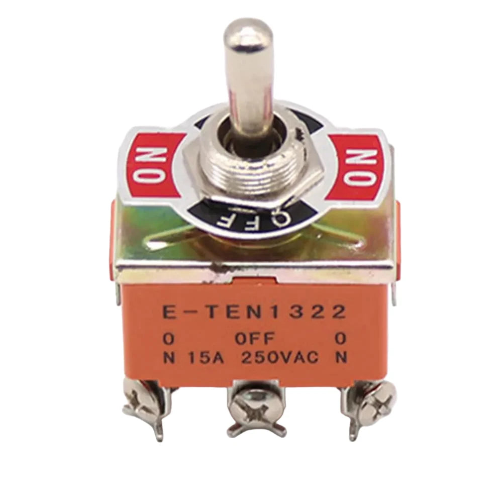 E-TEN1322 15A 250V SPST Toggle Switch 6-Pin 3-Position 12mm Toggle Switch Babs