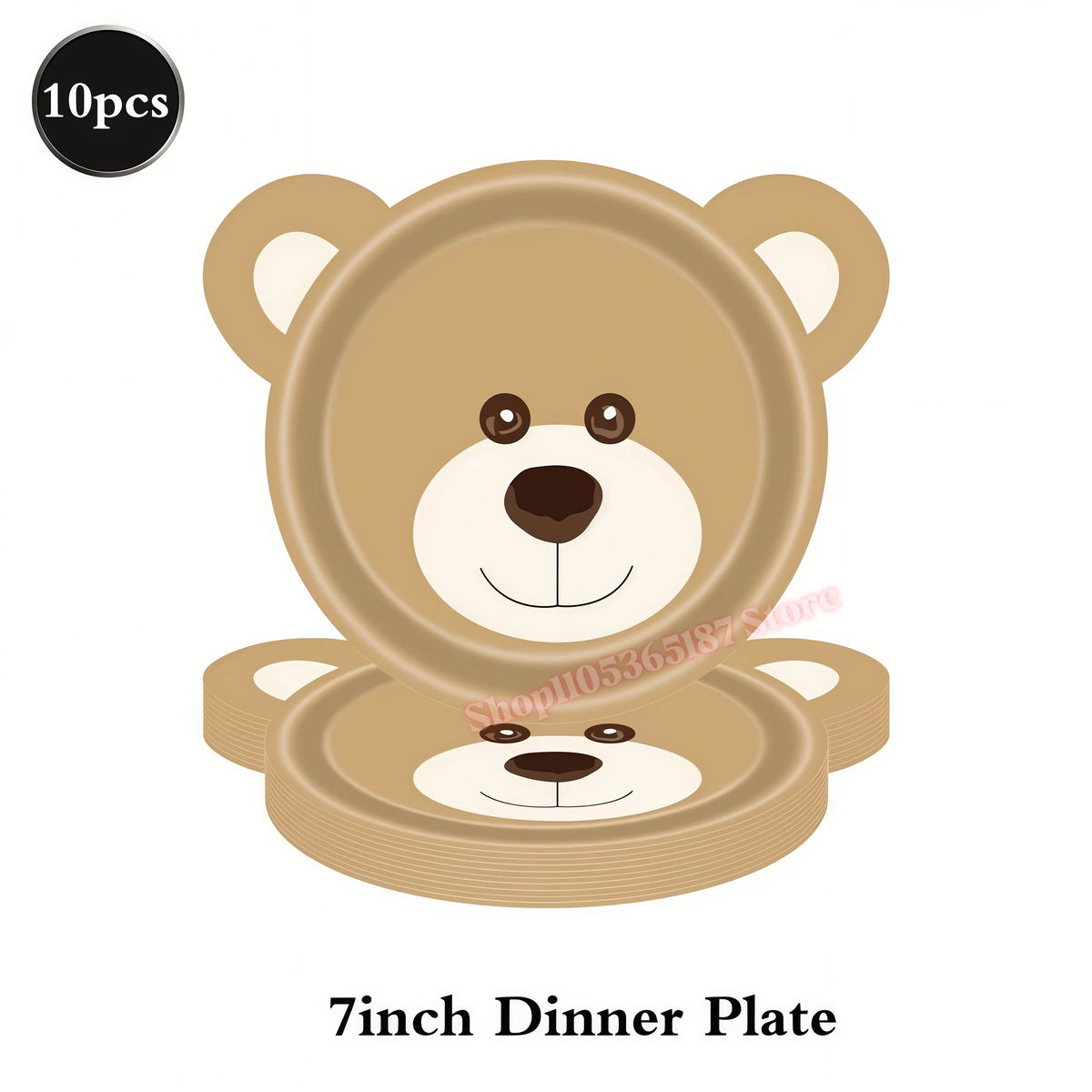 Bear Birthday Party Decoration Set – Plates, Napkins & Banner Party Decoration Set Babs 10pcs 7inch Plates 1 others