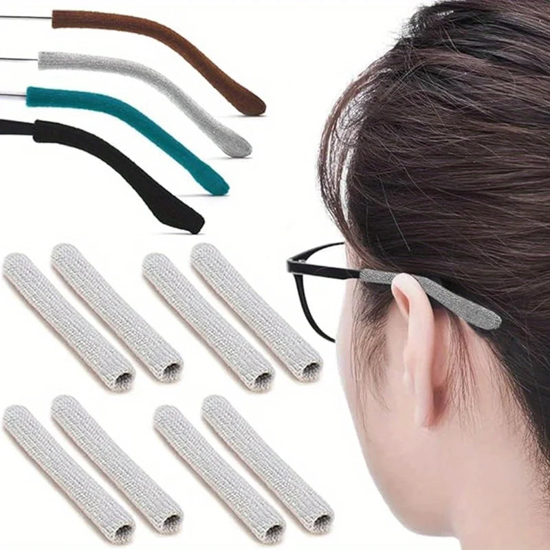 4 Pairs Soft Knit Glasses Ear Grip Covers – Anti-Slip Temple Tips Eyeglass Temple Covers Babs B-4pcs