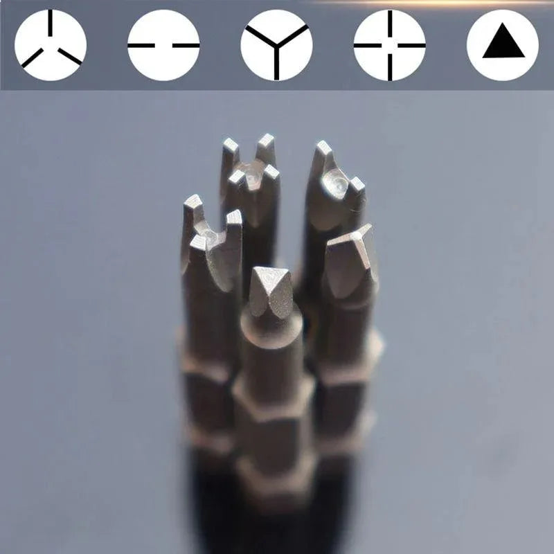 4-Set Special Screwdriver Bits – Y, Triangle, U & Cross, 50mm Screwdriver Bit Set Babs