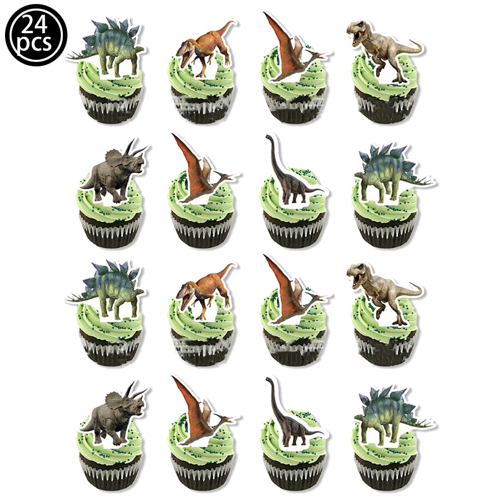 Dinosaur Cupcake Toppers & Cake Decor – Kids Birthday Party