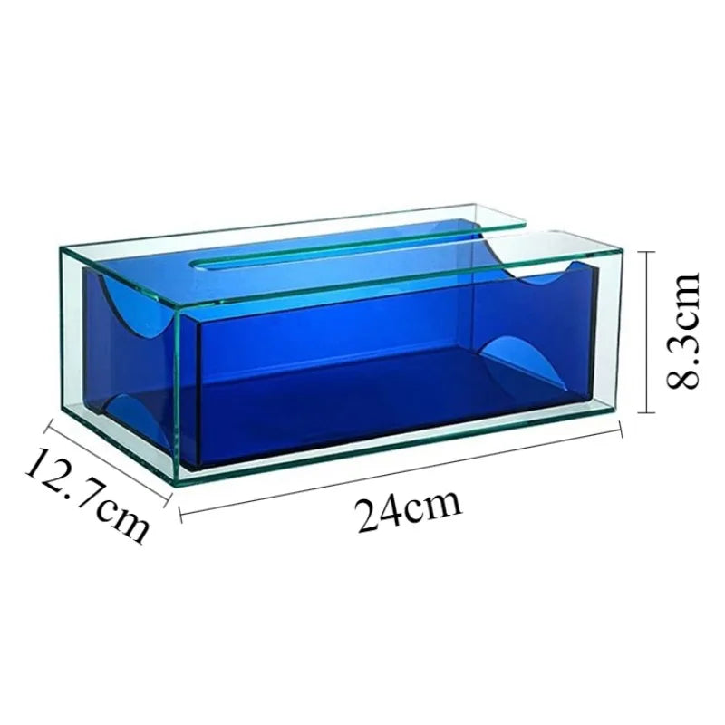 Acrylic Drawer Tissue Box – Luxury Decorative Napkin Case Tissue Box Holder Babs