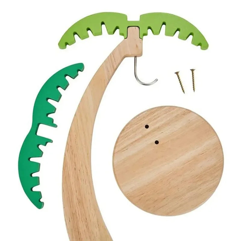 Wooden Banana Hanger Rack – Decorative Leaf & Hook Fruit Hanger Rack Babs