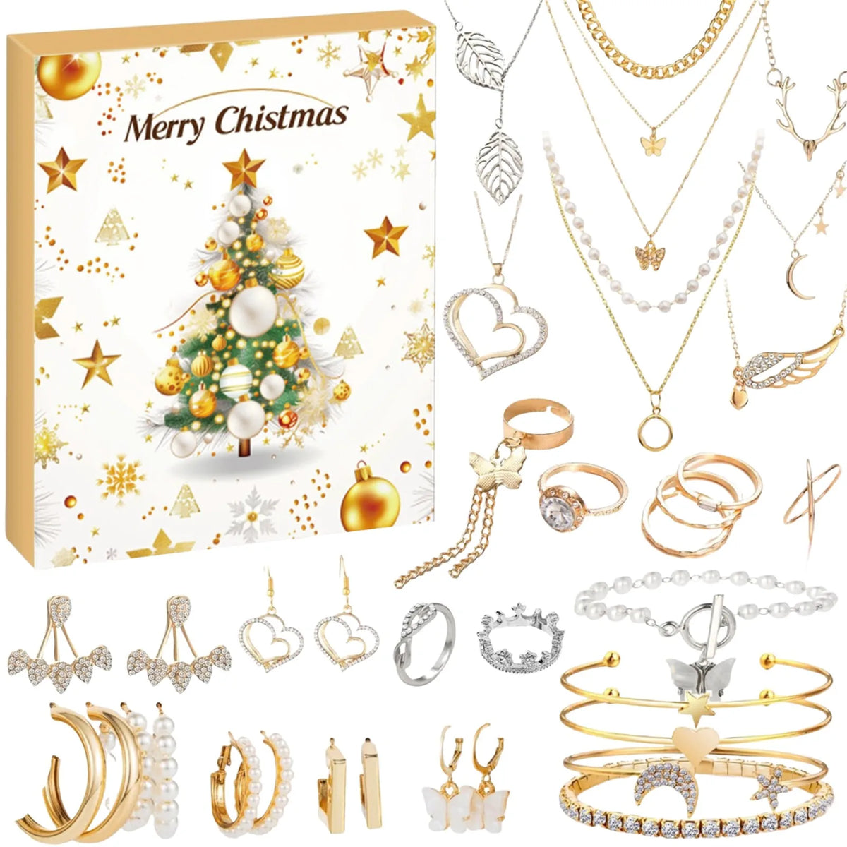24-Day Christmas Advent Calendar – Jewelry Surprise Set Advent Calendar Set Babs