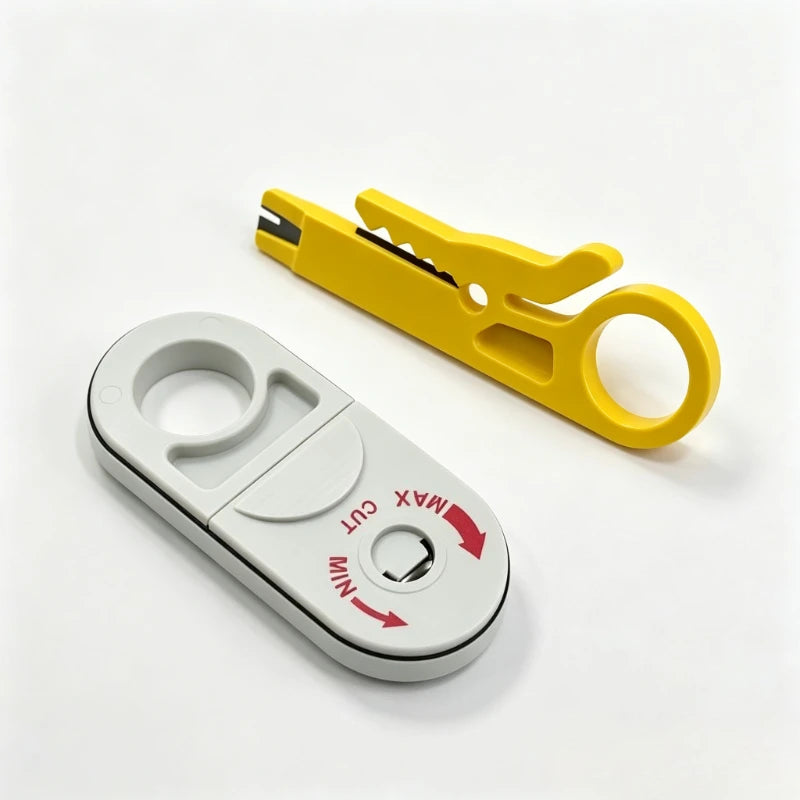 Universal Wire Stripper Cat5e–Cat8 & Coaxial Cable – 2 Pack Wire Stripper Tool Babs Red