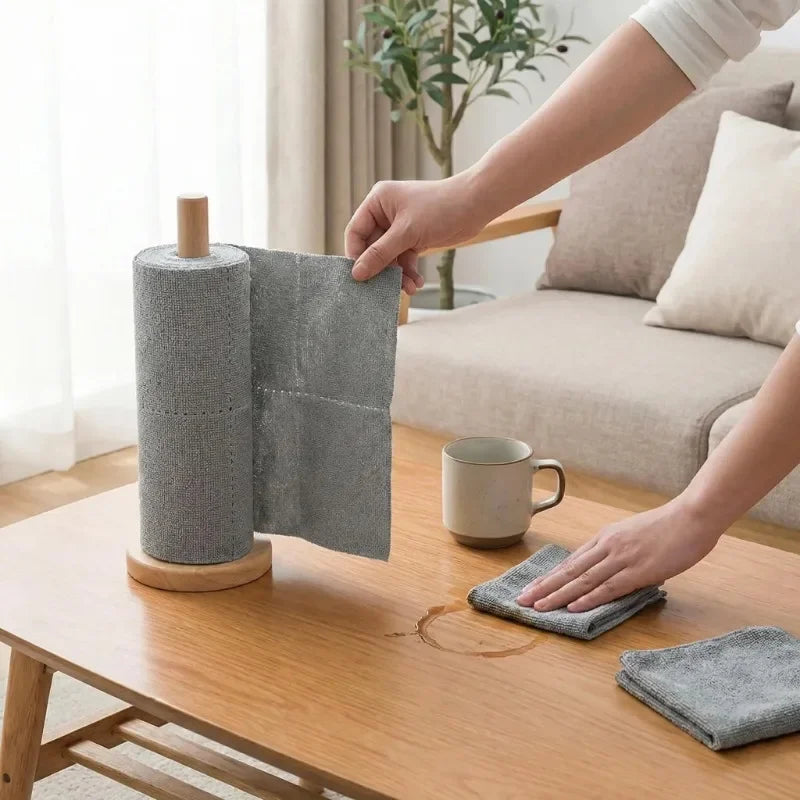 20pc Non-Stick Microfiber Kitchen Cleaning Cloths Tear-Off Roll Microfiber Cleaning Cloths Babs