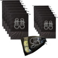 10-Pack Non-Woven Drawstring Shoe Bags for Travel & Storage Shoe Storage Bags Babs black10PCS largesize