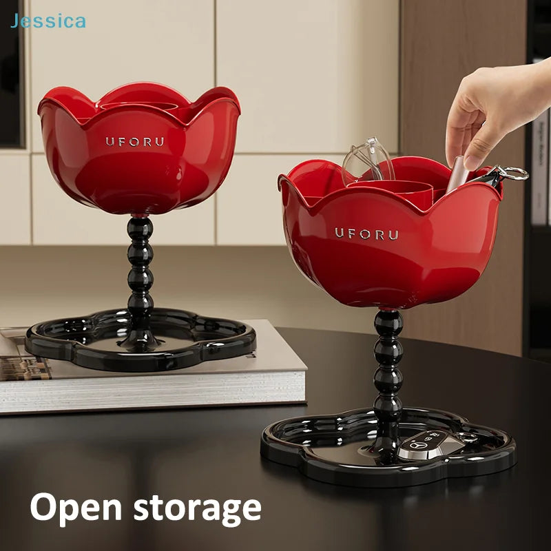 Rose-Shaped Desktop Organizer – Floral Caddy for Keys & More Desktop Storage Organizer Babs
