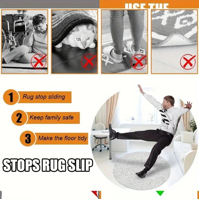 4pcs Non-Slip Carpet Gripper Stickers – No-Drill Rug Grippers Rug Gripper Stickers Babs