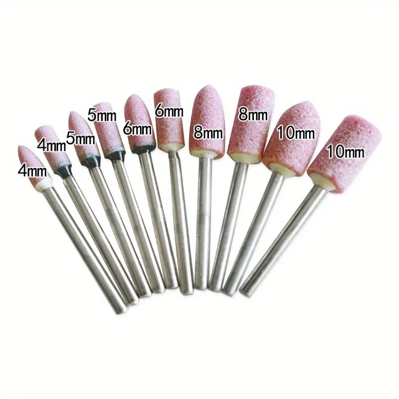 10pc Abrasive Mounted Stone Polishing Wheels for Rotary Tools Rotary Tool Bits Babs red