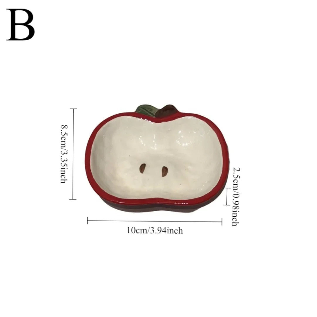 Apple-Shaped Ceramic Bowls – Yogurt, Salad & Seasoning Dishes Ceramic Serving Bowl Babs Apple dish B