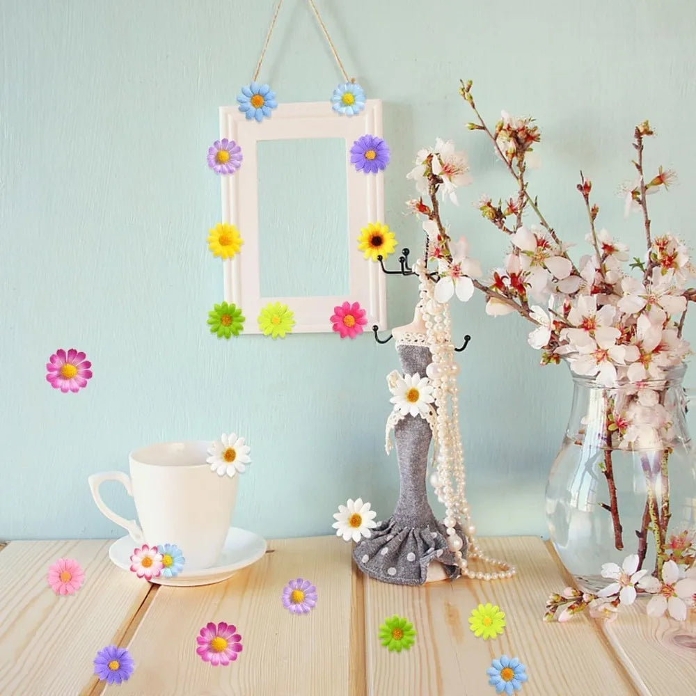 30/50Pcs Silk Daisy Artificial Flower Heads 4cm – Wedding & Home Décor Artificial Flower Heads Babs