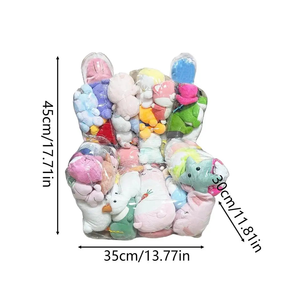 Oversized Clear Bean Bag Stuffed Animal Storage Chair Toy Storage Chair Babs A Toys not included