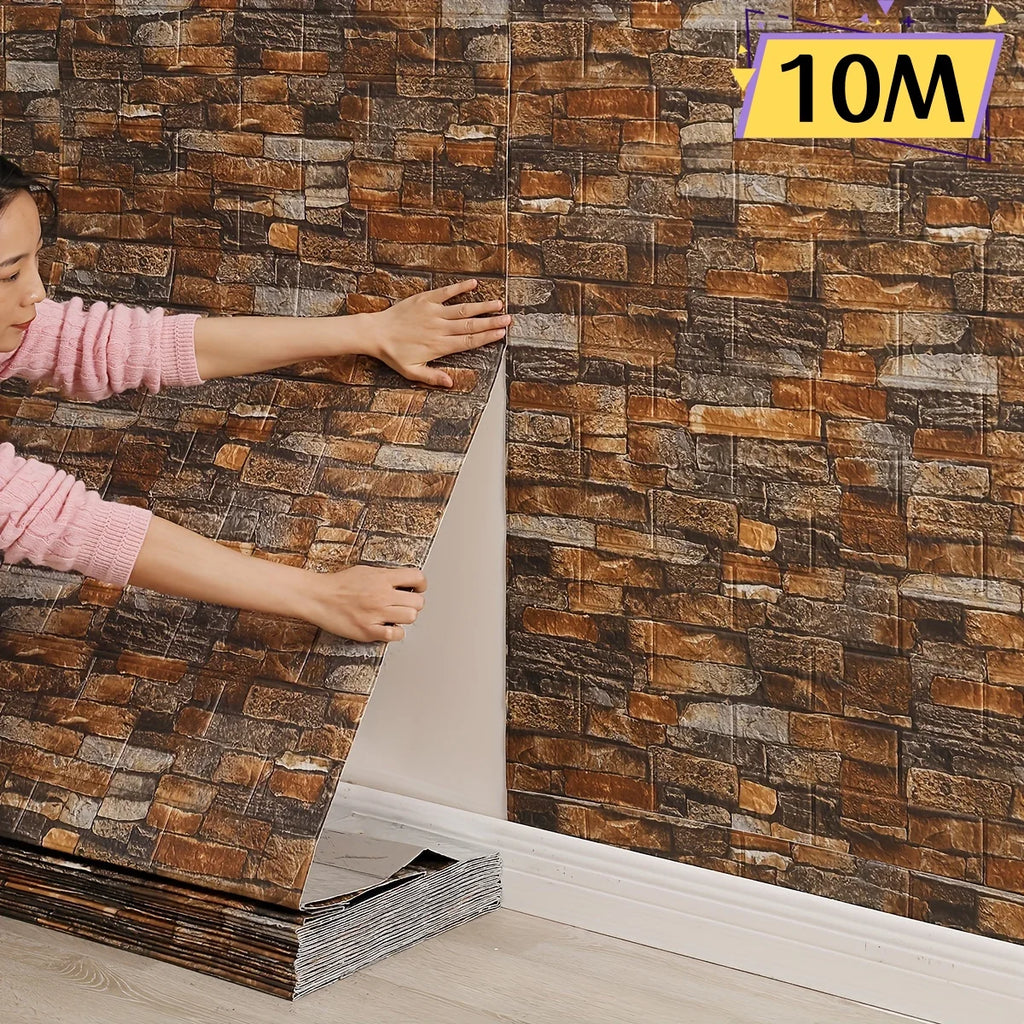 3D Brick Peel & Stick Wallpaper 70cm×10m – XPE Foam Wall Sticker Peel & Stick Wallpaper Babs